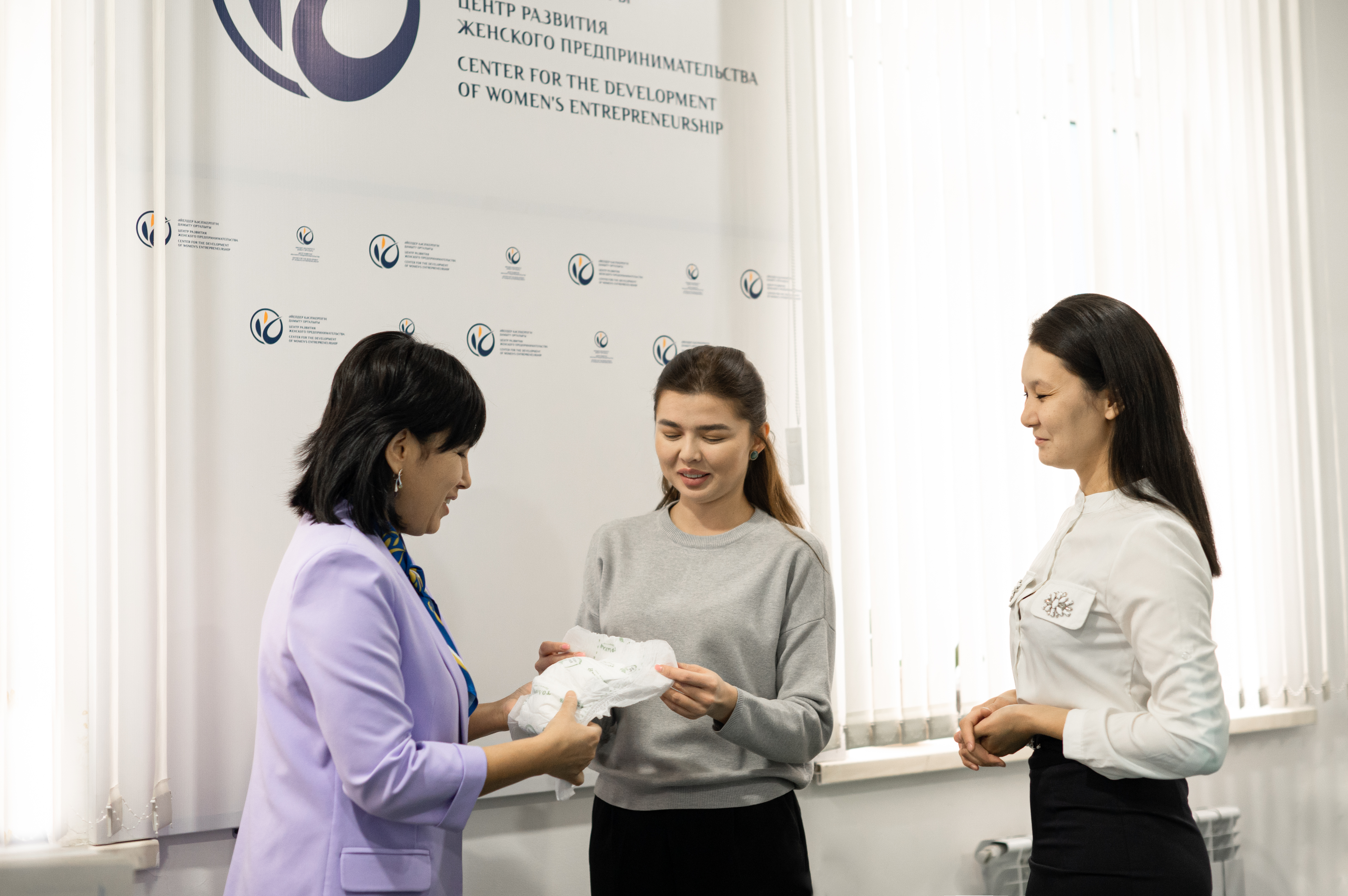 The Government of the Republic of Kazakhstan opened 17 Women’s Entrepreneurship Development Centers (WEDCs) as part of its Generation Equality commitments to the Action Coalition on Economic Justice and Rights. Photo: UN Women Kazakhstan.