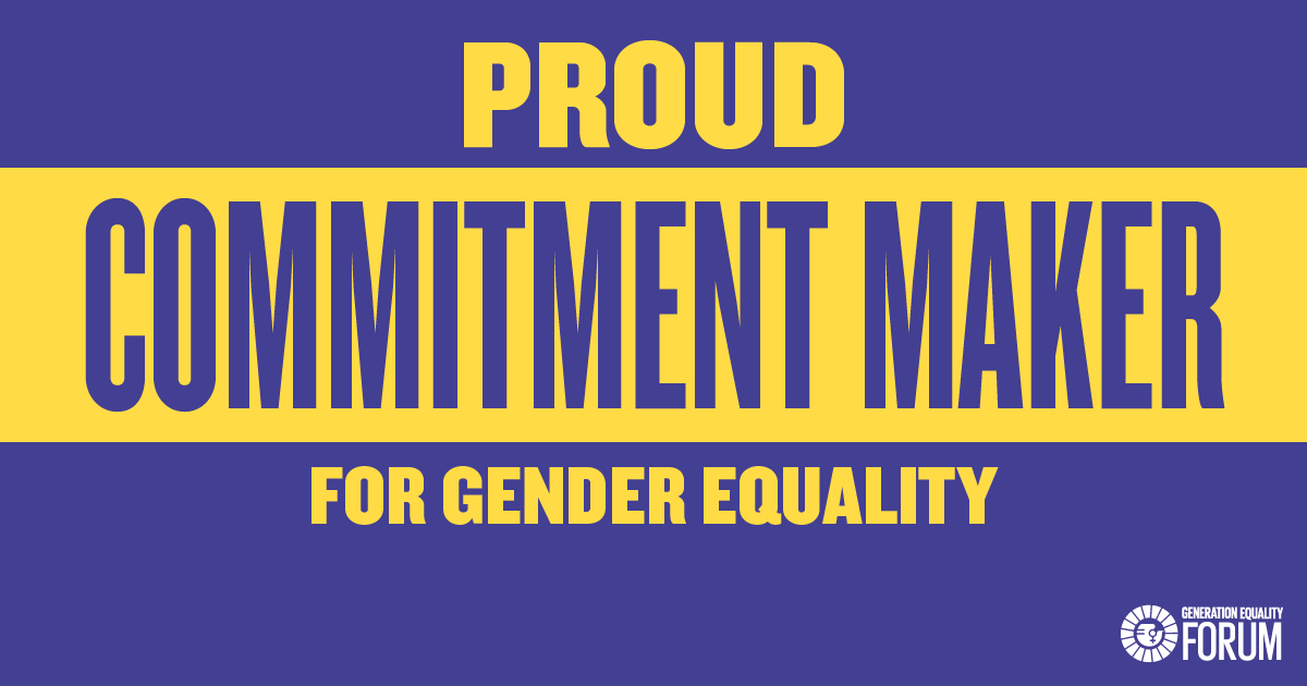 Visual with the text 'Proud Commitment Maker'