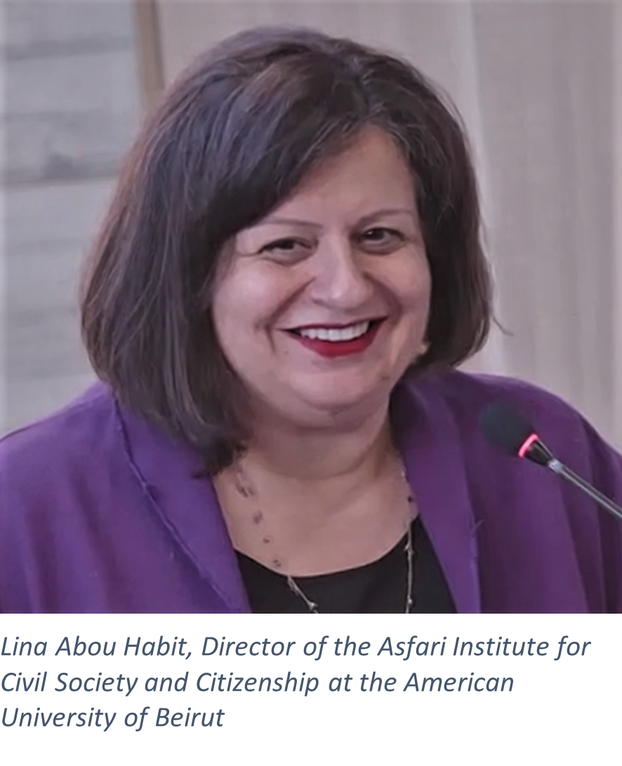 Lina Abou Habit, Director of the Ansari Institute for Civil Society and Citizenship of the American University of Beirut