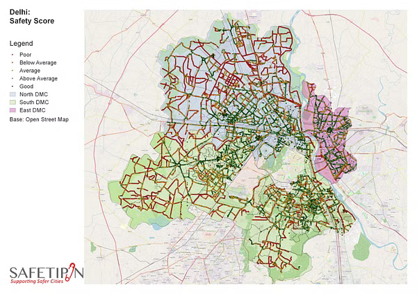 Result of Generation Equality commitments made by the Global Coalition on Inclusive Safe Space and Cities for Women and Girls, women in Delhi can now be aware of the safety score of a locality or place with the My Safetipin app. Photo: Safetipin