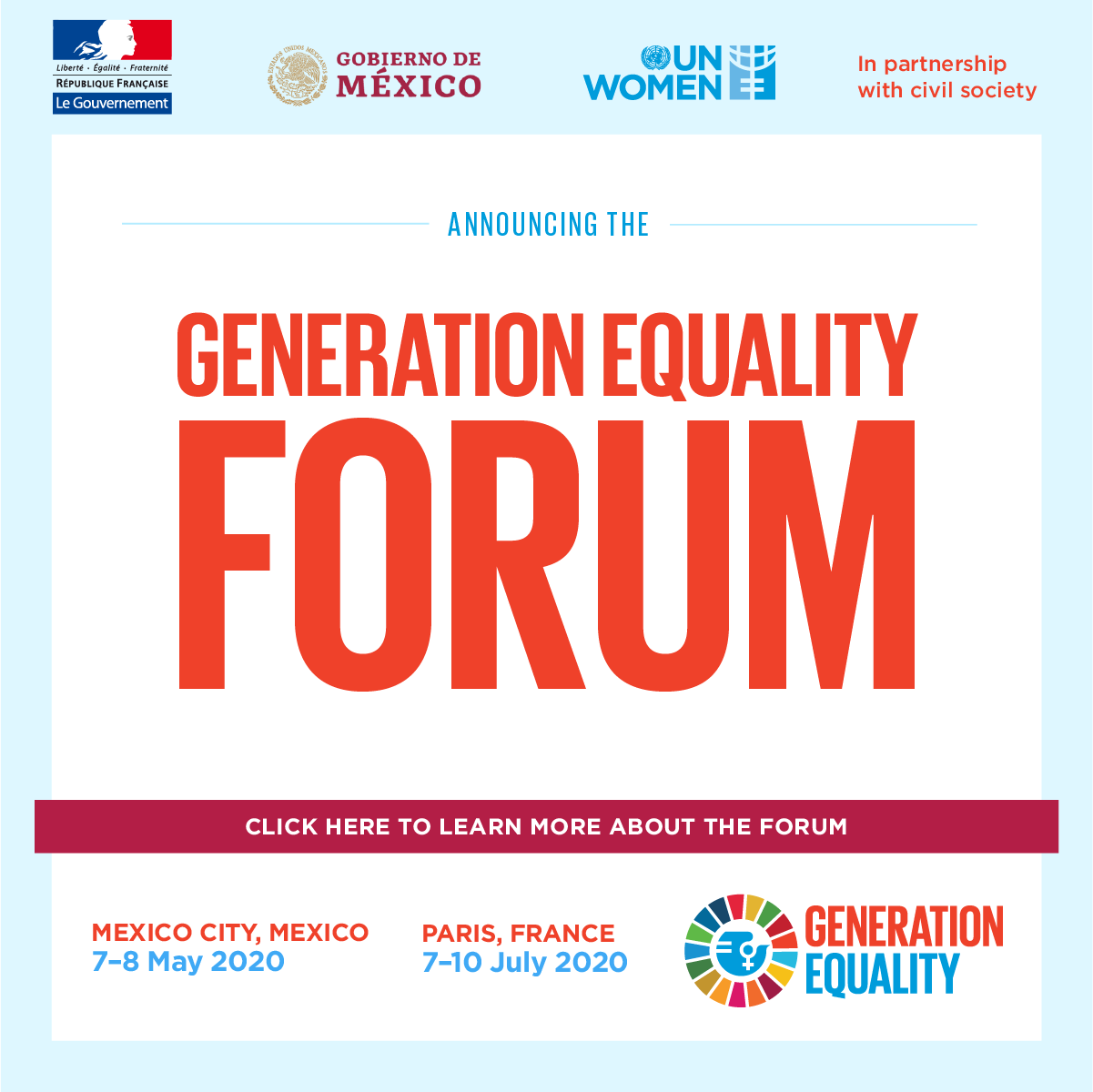 Save the date: Generation Equality Forum